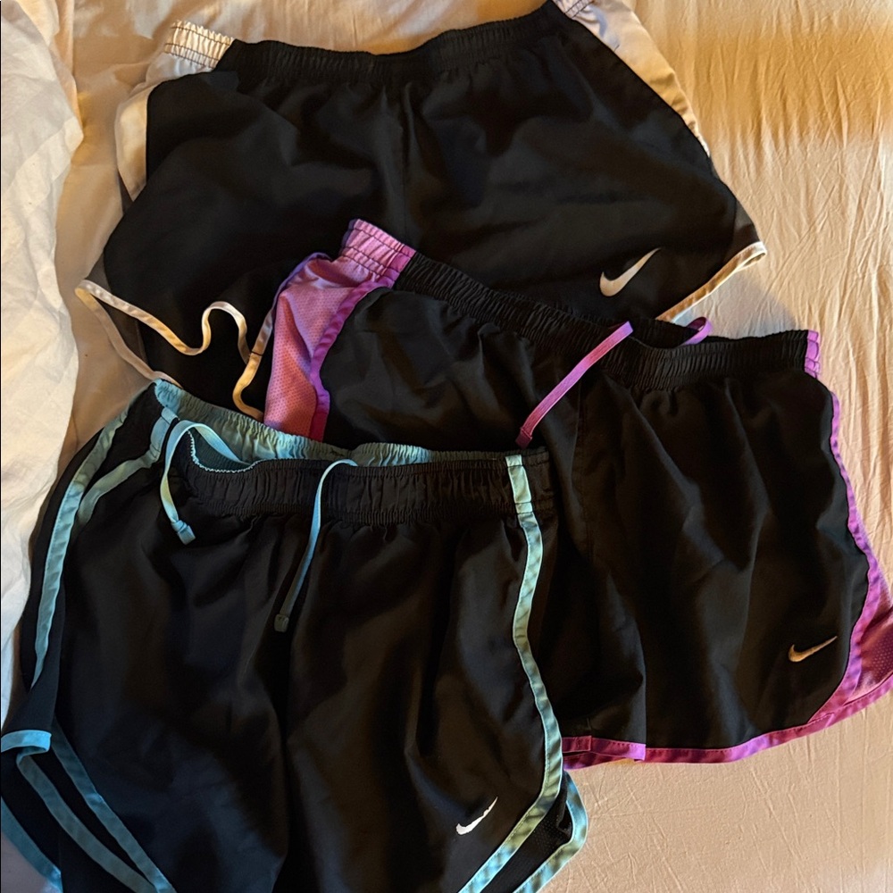 3 pairs of Nike Shorts with Colorful Trim